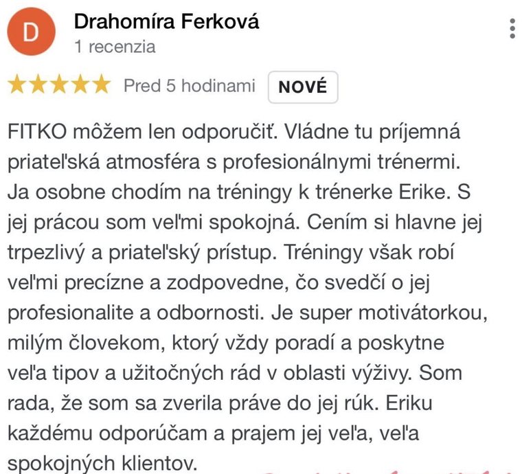 Recenzia klienta