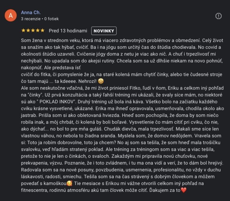 Recenzia klienta